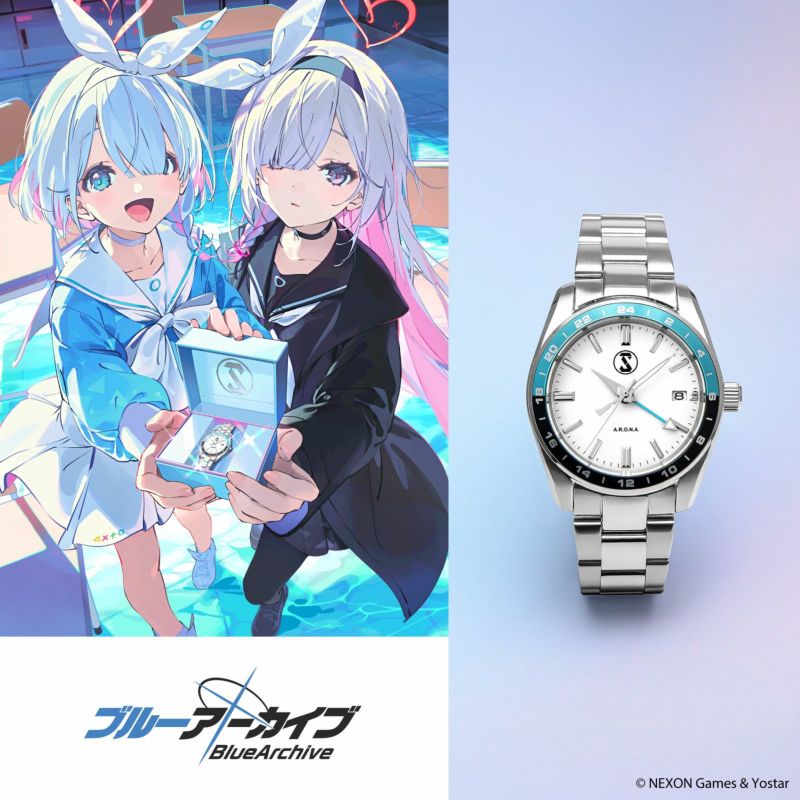 ゲームとアニメで大人気の『ブルーアーカイブ -Blue Archive-』アロナ&プラナからの贈り物 機械式ウォッチ、受注販売決定!