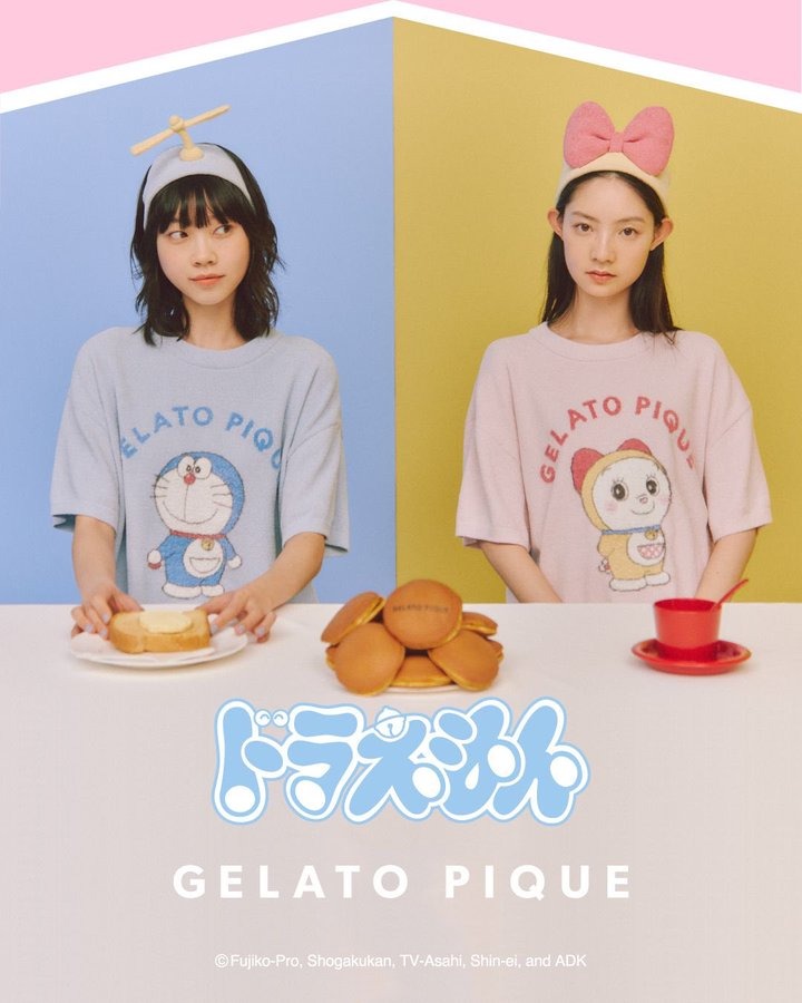 8月7日より「ドラえもん meets GELATO PIQUE」が販売開始、おはようからおやすみまで一緒
