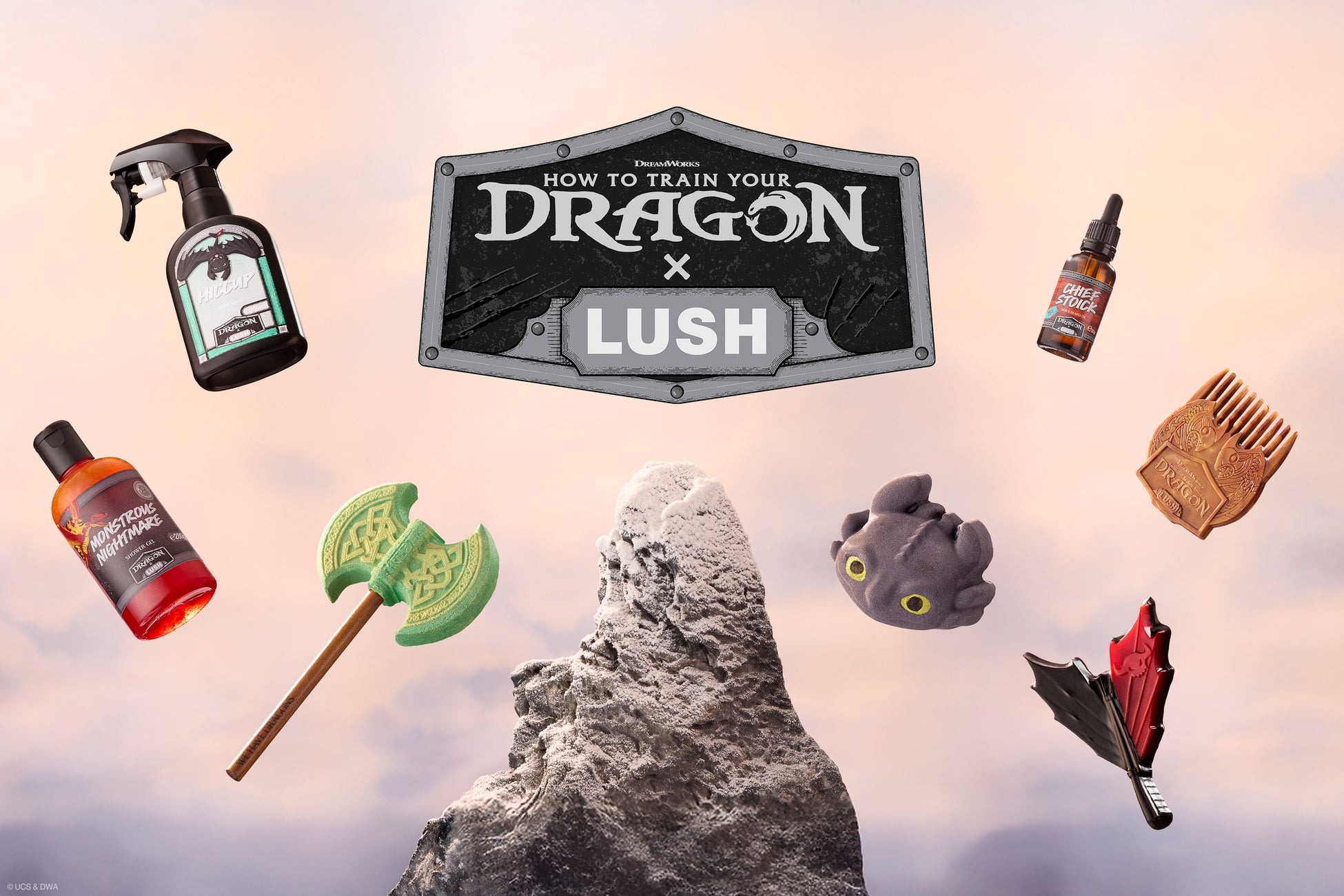 映画「ヒックとドラゴン × LUSH」のコラボアイテムが9月4日より販売開始、新作の公開記念に