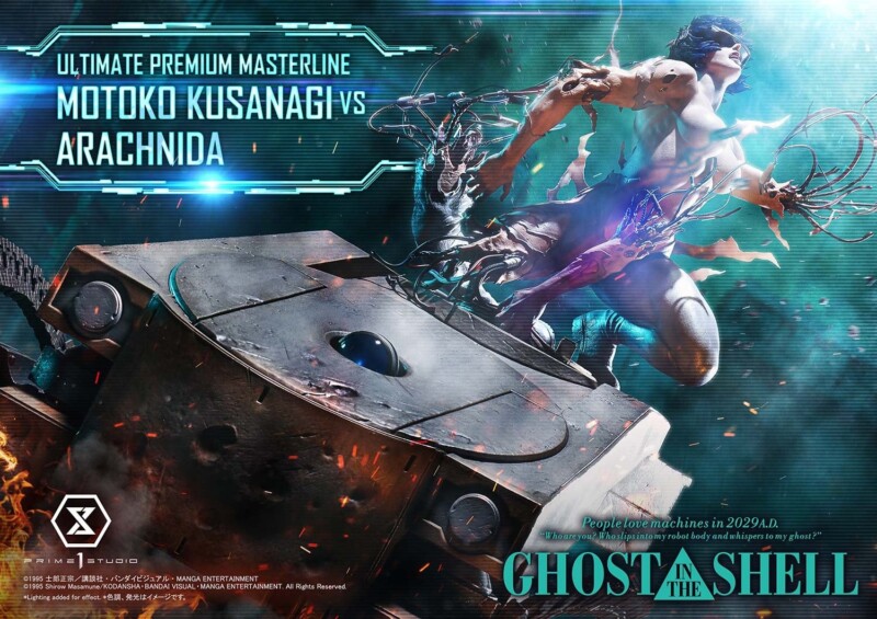 『GHOST IN THE SHELL / 攻殻機動隊』より、「草薙素子 VS アラクニダ」1/4スケールスタチュー登場！