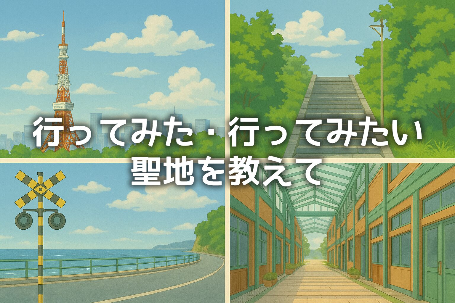 行ってみた・行ってみたい！アニメの聖地を教えて