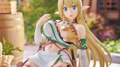 セクシー！！『Sランクモンスターの《ベヒーモス》だけど、猫と間違われてエルフ娘の騎士（ペット）として暮らしてます』アリア＆タマ 1/7スケールフィギュアが予約開始！タマは滑りやすいだと！？